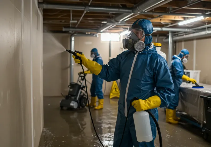 Basement Sanitization and Antimicrobial Treatment process in Clifton Forge, VA